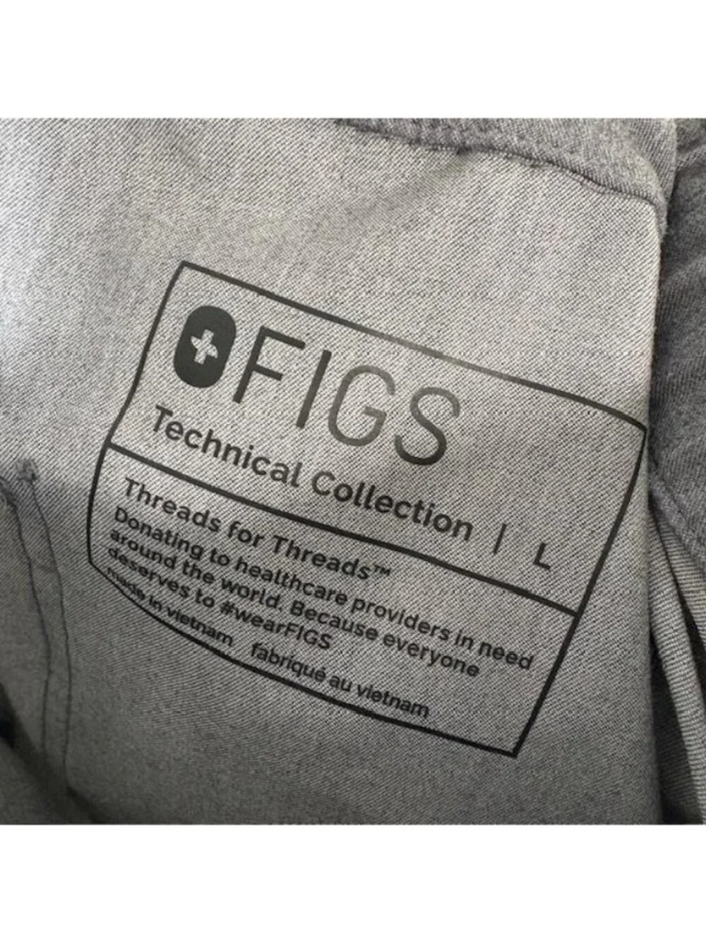 FIGS Scrub Pants Mens Large Gray Cairo Technical Collection Cargo Pockets TM3001